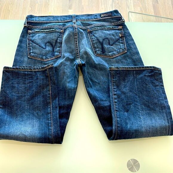 Citizens of humanity, low waist cropped jeans, Kelly# 063 stretch dark blue 29 - Picture 7 of 16